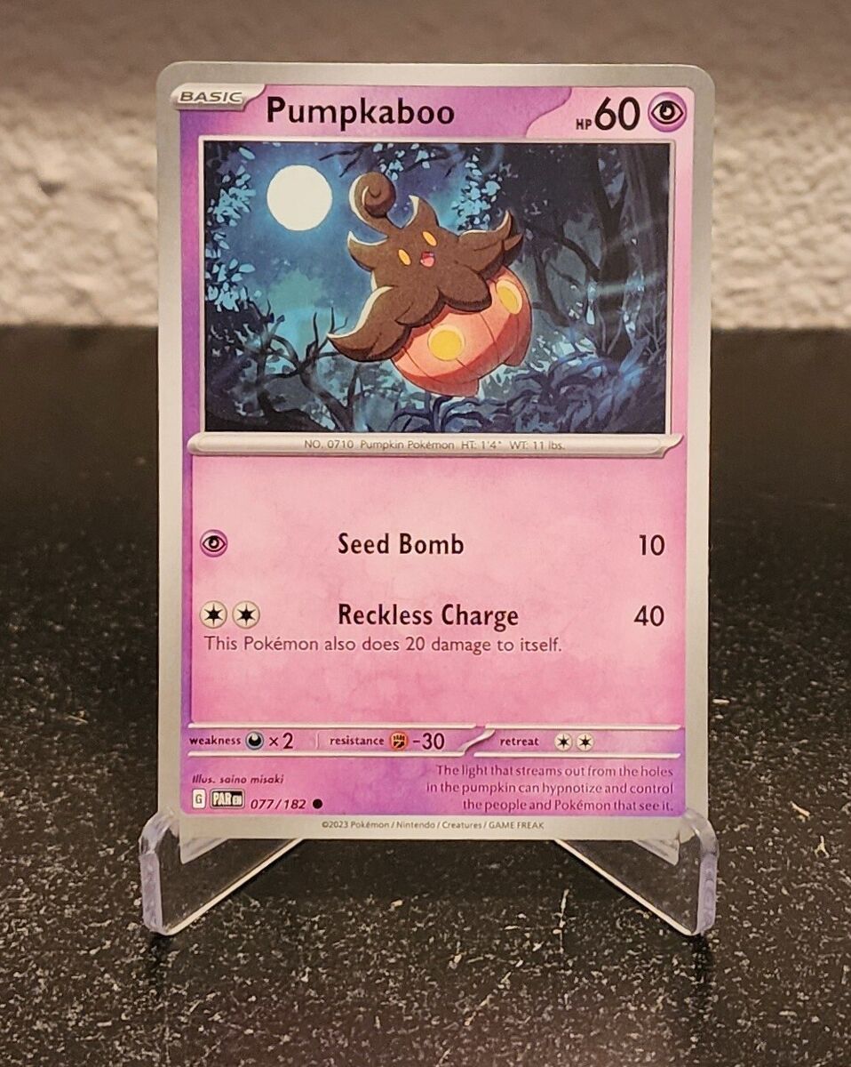 Pumpkaboo - 077/182 Paradox Rift Pokemon - NM/MINT | eBay Pumpkaboo - 077/182 Paradox Rift Pokemon - NM/MINT | eBay