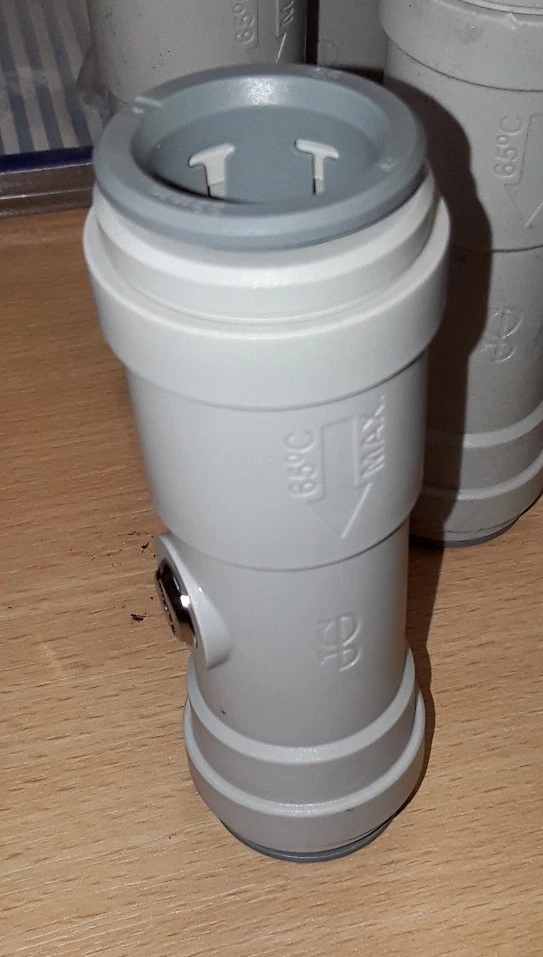 JOHN GUEST 22mm VALVOLA DI SERVIZIO SPEEDFIT PUSHFIT PLASTICA GRIGIA - 22SV