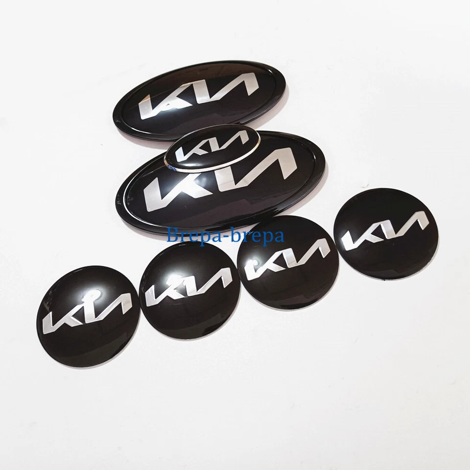 7X B/Chrome KN Front Rear Trunk Steering Wheel Center Badge For K5 FORTE OPTIMA - Imagem 2 de 4