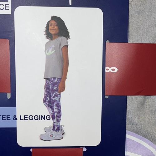 Champion Girl's 2 Piece Short Sleeve Tee & Legging Active Set Size 8 - Picture 5 of 6