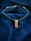 2.30 Cts Round Brilliant Cut Diamonds Sapphires Unisex Rainbow Necklace 18K Gold