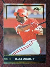Reggie Sanders 1991 Leaf Gold Rookies Cincinnati Reds #BC10