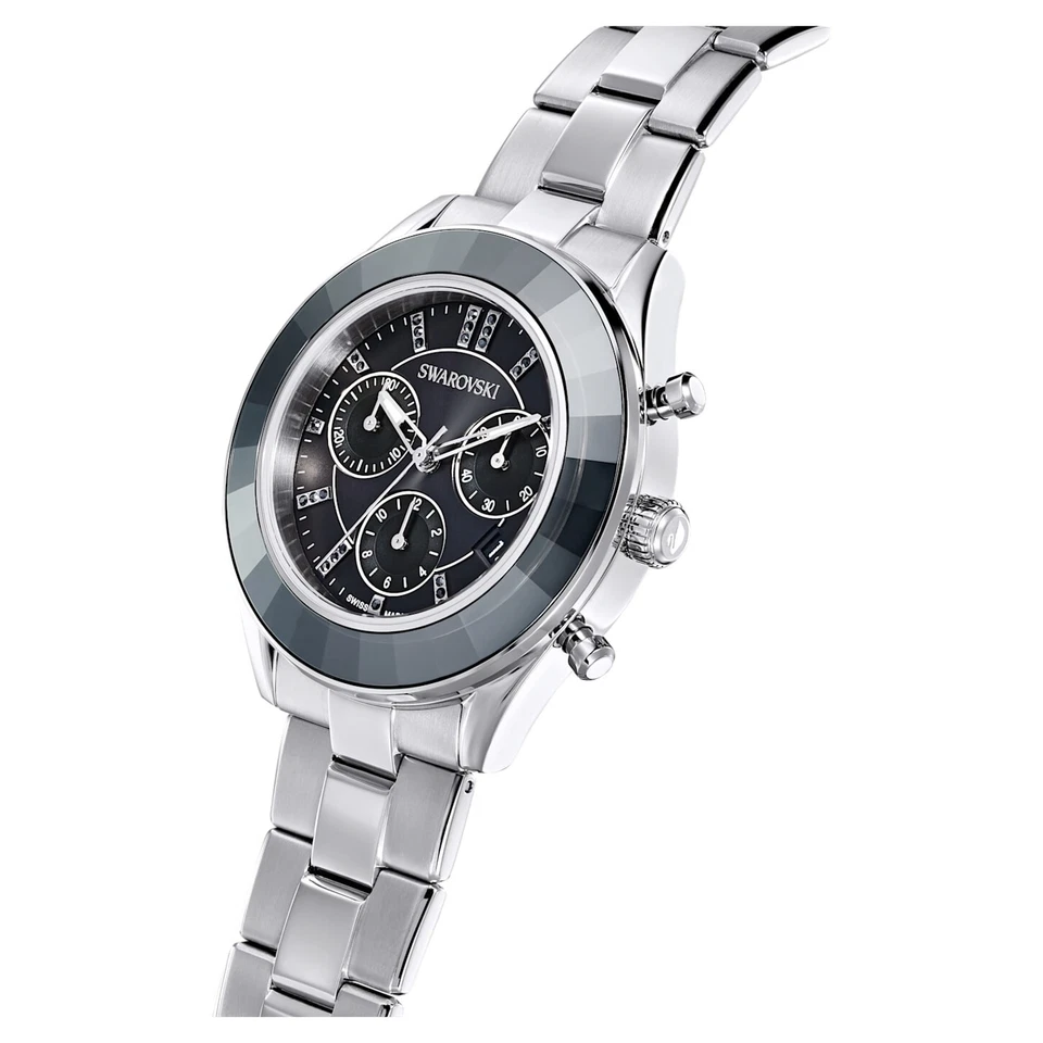 Reloj deportivo Swarovski Octea Lux pulsera de metal, negro, acero inoxidable 5610520 Foto 3 de 4