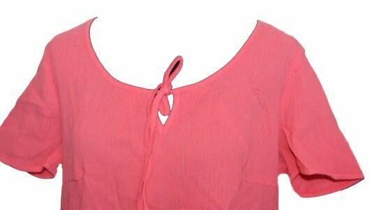 Bpc T-Shirt Shirt Kurzarm Koralle Rundhals Schleife Gr. 56 Neu-image
