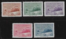 SAUDI ARABIA 1952 DAMMA RIYADH RAILWAY SET SG 372 76 VERY LIGHT HINGED