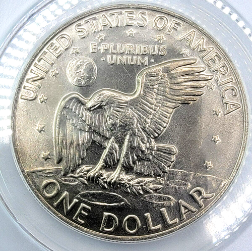 1974 P Eisenhower Dollar MS 66 - ANACS - Ike - Blast White - High Grade Low Pop - Picture 4 of 6