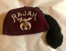 Vintage Masonic Fez Anthony Nizzardini NY Hejaz Shriners Free Mason Rajah VGOOD