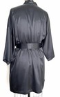 Victoria's Secret Black Satin Polyester Izabella Short Robe Tie Waist One Size — photo 5
