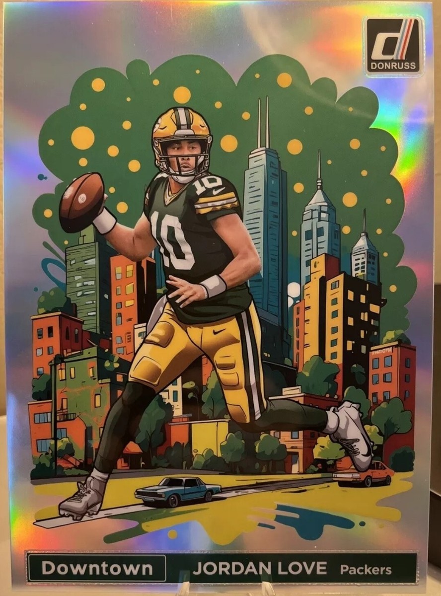 ひぃろ2024　Original Love BEST Jordan Love Green Bay Packers 2024 Donruss Downtown 5x7