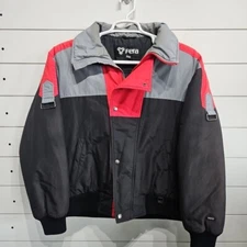 VTG Fera Puffer Bomber Flight SKI SNOWBOARD Jacket Coat Mens Medium 40 Black