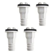 4Pcs 0.6 Inch 15mm Air Conditioner Drain Hose Connector Straight Fitting Wind...