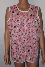 NEW – EASY ESSENTIALS SNAP SMOCK COBBLER APRON PINK FLORAL M XL 1X 2X 3X 4X