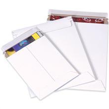 Kiste mit 100 9 x 11,5" weißen Spanplatten selbstklebenden flachen Dokumenten-/Foto-Versandtaschen - Bild 1 von 1