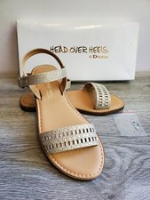 Dune Gold 'Cutwork Embelished' Sandals Size Uk 3 EU 36 New In Box