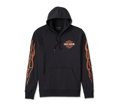 Harley-Davidson Rising Eagle Hoodie Gr. 4XL Herren Sweatshirt - Schwarz Orange