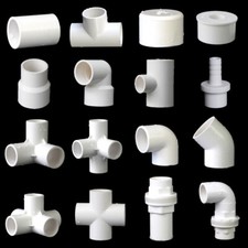 White PVC Connector Water Supply Pipe Fitting Multi-type For Tank Aquarium Pond 
