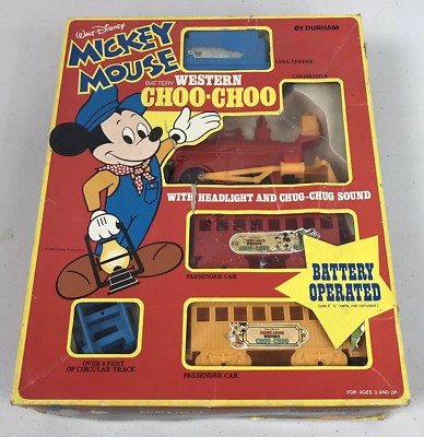 mickey mouse battery powered train