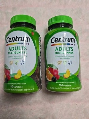 LOT OF 2 Centrum Adults Multivitamin -180CT EA Exp 10/26 Supports Energy 