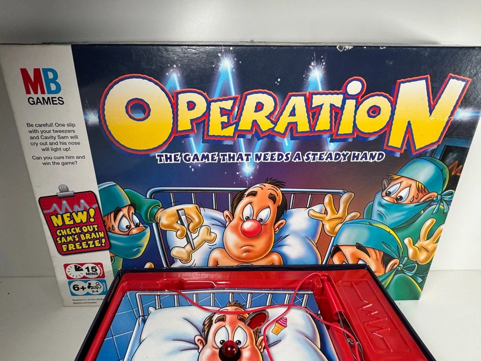 MB Games Operation Funny Skill Game Cavity Sam Steady Hands 6+ Family - Image 2 of 4