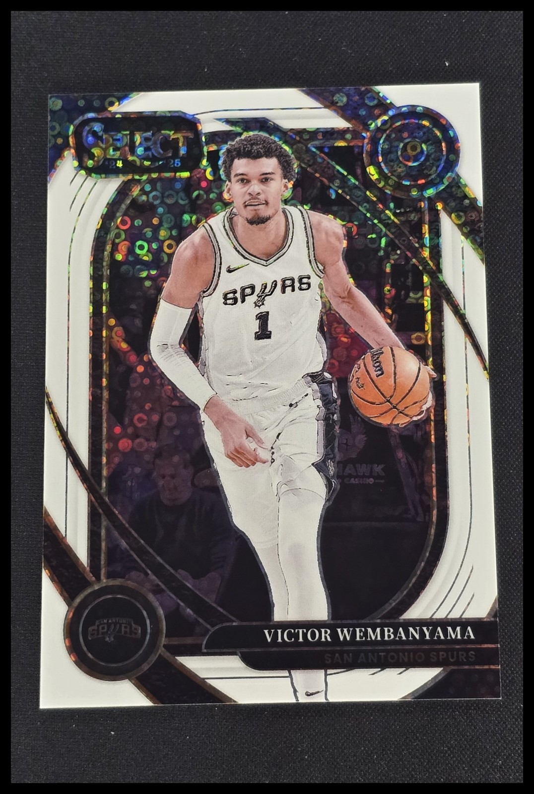 2024 Panini Select Victor Wembanyama Courtside White Disco Prizm /75 #229 Spurs