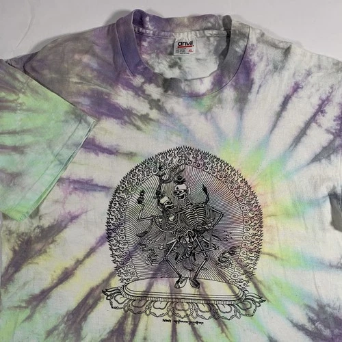 90s Grateful Dead Citipati Tibetan Tie Dye T-Shirt Mens 1990s vintage concert t-shirt, vintage, size XL, single stitch, B+ condition