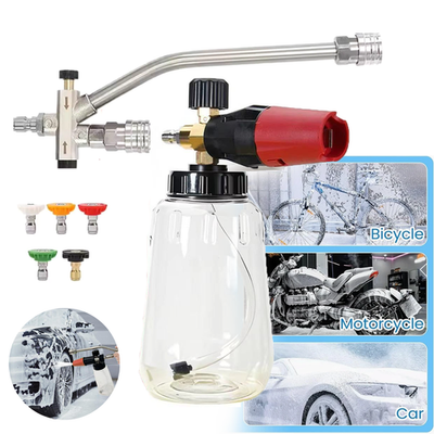 #ad #ad Foam Cannon Dual Connector Accessory Pressure Washer Foam Cannon w 5 Nozzles $30.98