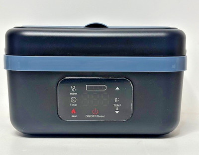 Smart Beheizte Brotdose 1L Tragbarer Speisenwärmer 60W Timer Blau Schwarz Neu
