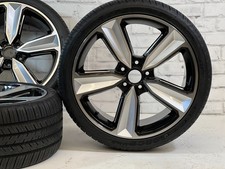 19" WHEELS RIMS WITH TIRES FIT AUDI A8 R8 A6 S6 A5 S5 RS7 BLACK/SILVER MACHINED