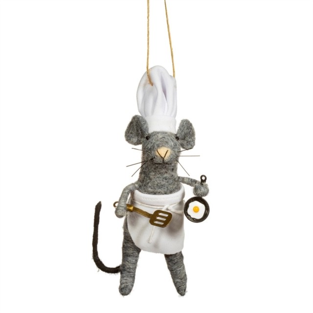 Sass & Belle Mouse Chef Felt Decoration - Image 2