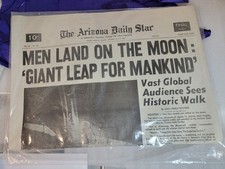 Vintage Newspaper ~~ July 21, 1969 ~~ MAN LANDS ON MOON ~~ Arizona Daily Star