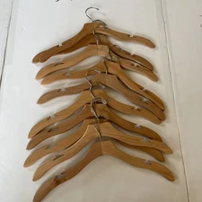 Wooden Hangers Pack of 10 Suit Hangers Premium Natural Finish Home