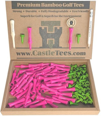 Castle Tees Official Pink 50 Stück x 60 mm 2 1/3 - Green Box 90 