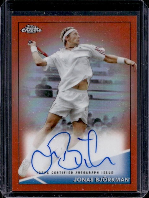 2021 Topps Chrome Jonas Bjorkman Auto Autograph Refractor Orange #/25