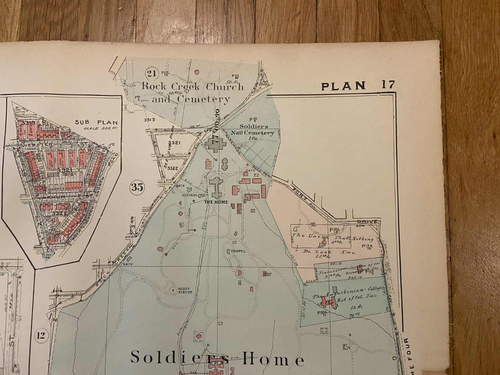 Detailed large plat map. Howard University Area (PLAN 17) Washington D.C.  1931 - Picture 5 of 6