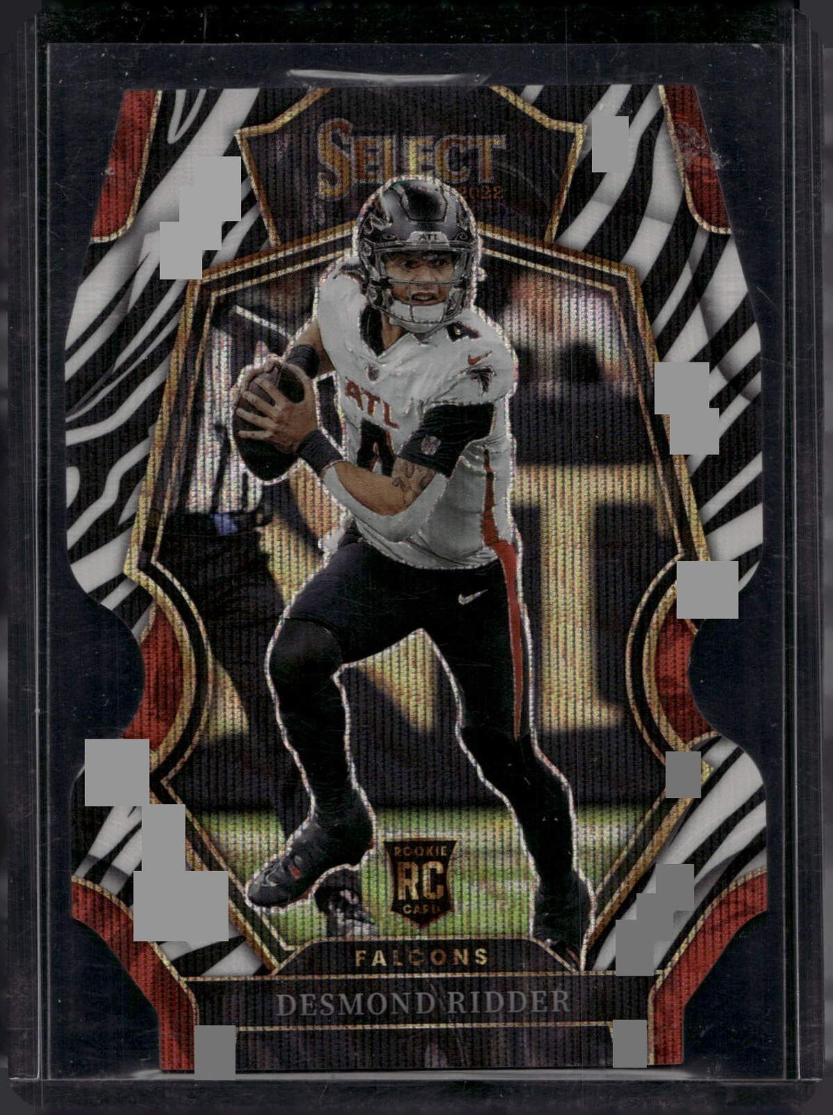 2022 Panini Select #104 Desmond Ridder Zebra Prizm Die Cut