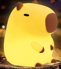 Capybara LED Night Light, Silicone Touch Dimmable Timer USB Rechargeable