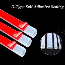 Self Adhesive Sealing Strip Silicone Rubber Weather Stripping Door Seal D-Type