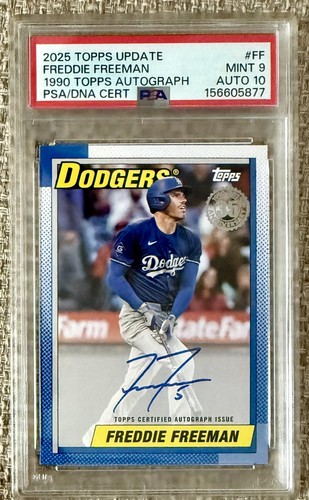 2025 Topps Update FREDDIE FREEMAN 1990 Autograph #FF PSA 9/10