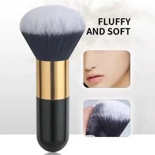 Large Round Handle Powser Brush Black Makeup Brushes Fluffy Soft Professional