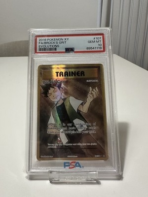 Pokemon Evolutions - Brock's Grit 107/108 Full Art - Gem Mint PSA 10
