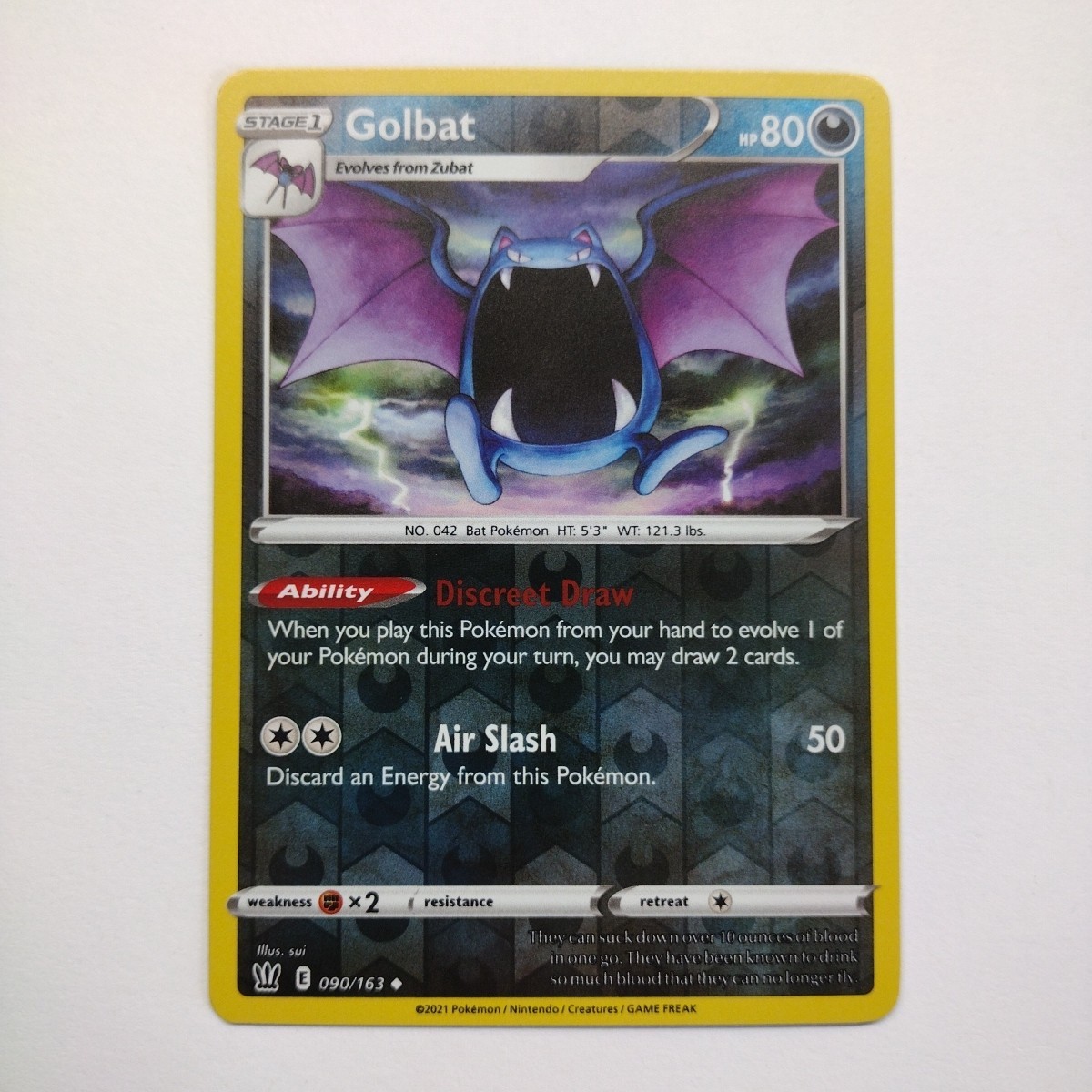 Golbat 90/163 Uncommon Reverse Holo Battle Styles Pokemon