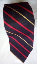 Robert Talbot Hand Sewn 100 Silk Tie Width  3.00  Navy/Gold/Red Fair