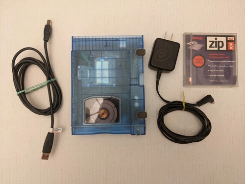 Iomega Zip 100 USB drive, Tested, WORKING, with power supply and cable