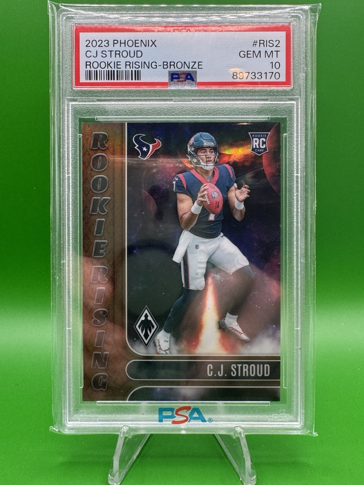 CJ Stroud 2023 Phoenix #RIS-2 Rookie Rising Bronze /50 PSA 10 Rookie Texans