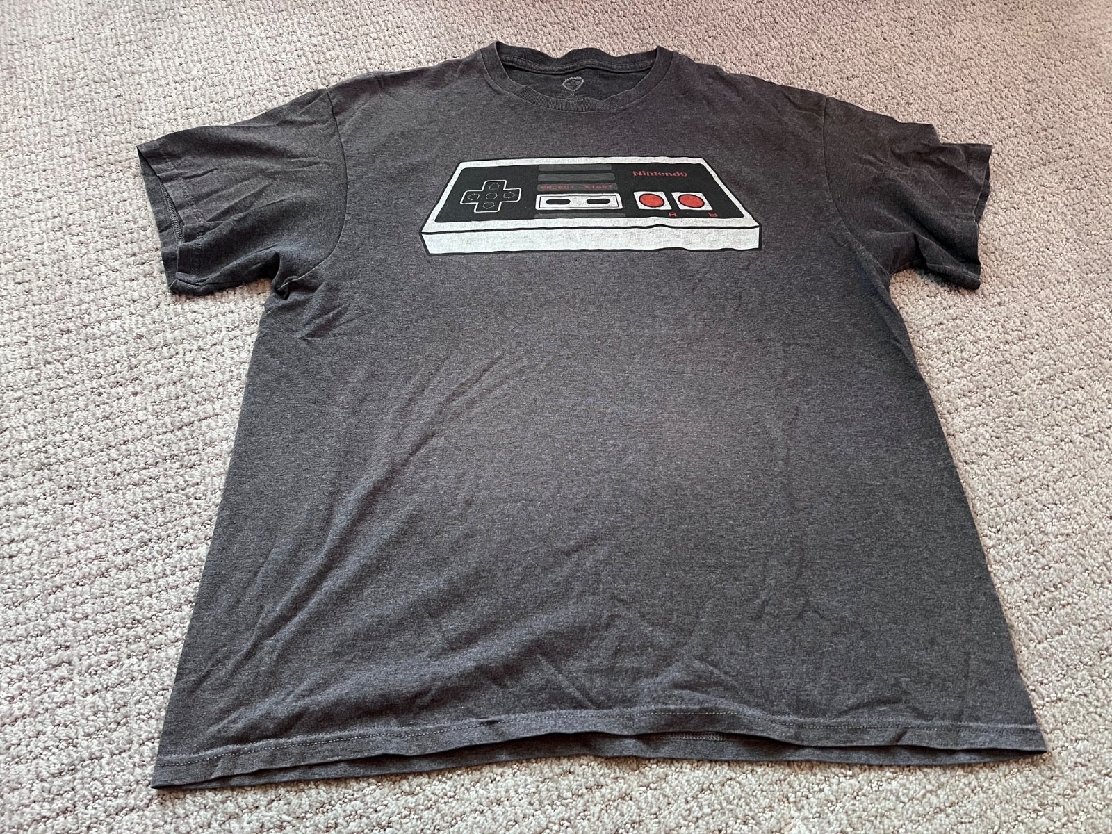 Nintendo NES Controller Shirt Gray - image 1