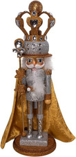 Kurt Adler 20-Inch Hollywood Nutcrackers  Silver  Gold King Nutcracker