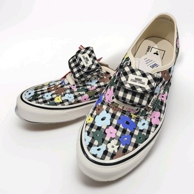 VANS X SANDY LIANG AUTHENTIC Skate Shoe Ginghan Floral Black Womens 10.5