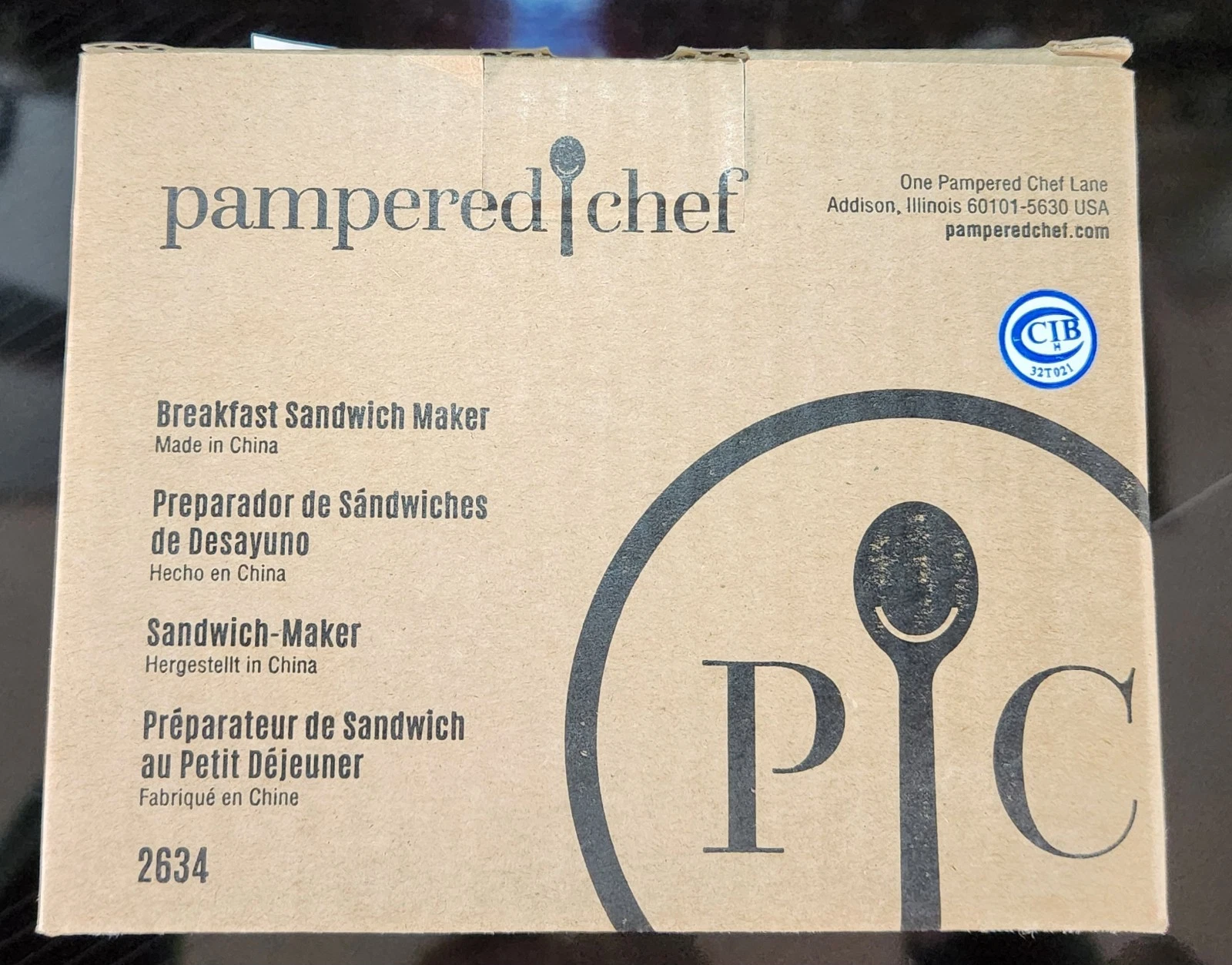 Pampered Chef Breakfast Sandwich Maker EUC With Original Box Ceramic