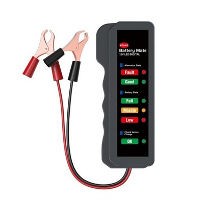 12V Autobatterietester mit LED-Anzeige, Rückfahrschutz, ergonomisches Design
