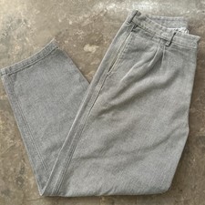 Vintage 90s Billabong Pants 33x27 Gray Micro Stripe Straight USA